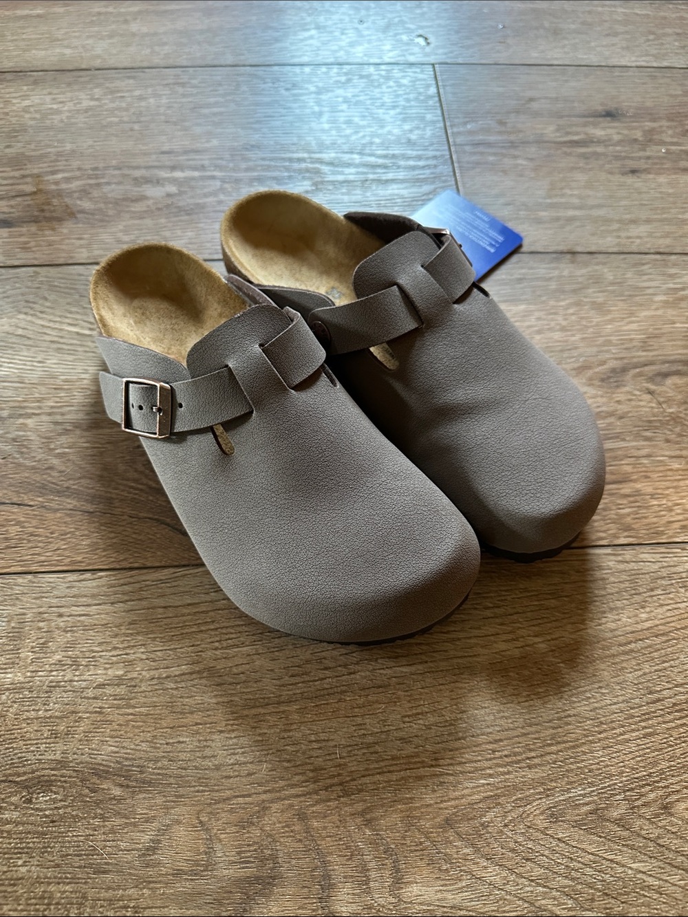 Birkenstock Kids Clogs in Taupe with Buckle